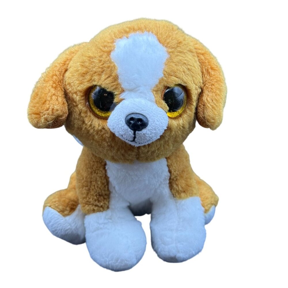 Ty VelveTy 2017 "Snicky" Puppy Dog Plush Stuffed Animal Beagle Tan Black White